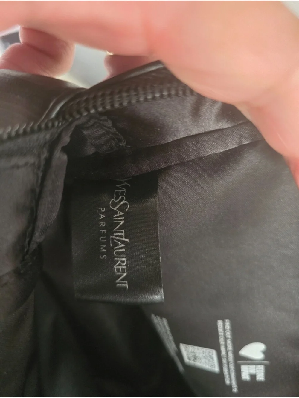 Yves Saint Laurent Black Textured Toiletry Case